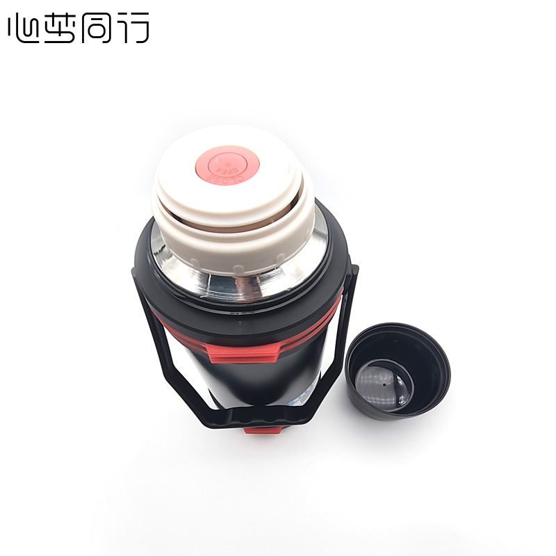 心梦同行旅行保温壶大容量304不锈钢保温杯背带便携热水壶户外水杯6000ml 1261/个高清大图