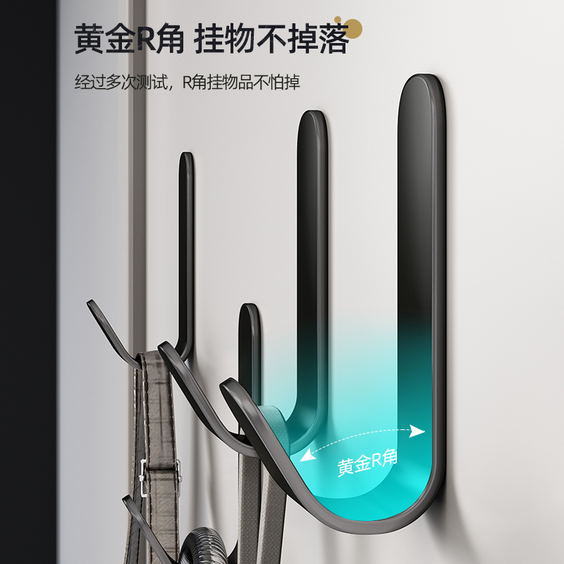 免打孔挂钩强力粘胶浴室门后玄关承重挂衣架墙壁粘钩墙上衣帽收纳