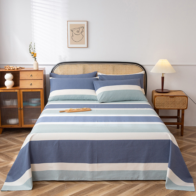 纯棉加厚老粗布床单单件全棉被单三件套学生宿舍单人床凉席夏季