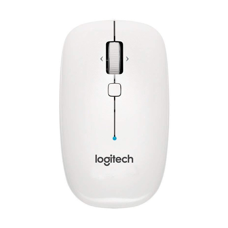 罗技（Logitech）M558无线蓝牙鼠标支持苹果MAC多平台连接台式机笔记本家用办公游戏省电便携 白色