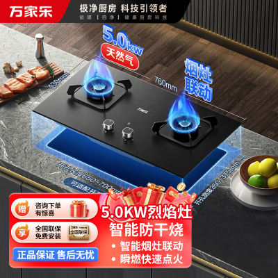 万家乐燃气灶JZT-KV063B天然气灶具