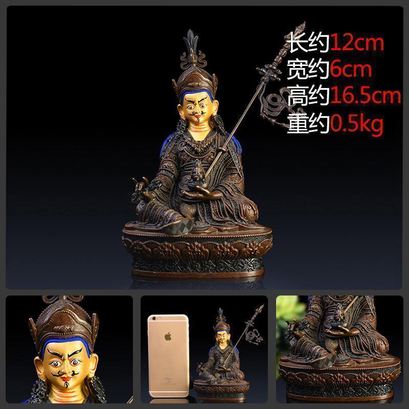 家柏饰(CORATED)莲花生大士佛像 莲花生大师佛像摆件尼泊尔工艺开脸画脸高清大图