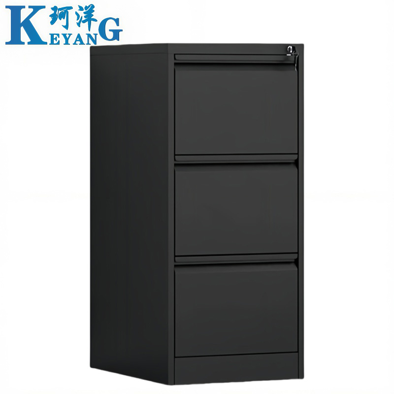 珂洋 A4抽屉柜 三斗(黑色) 台高清大图