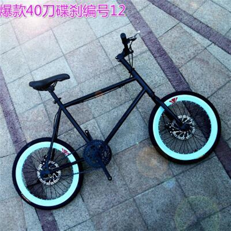 王太医死飞自行车迷你20寸小轮公路单车男女学生款式双碟刹彩色复古