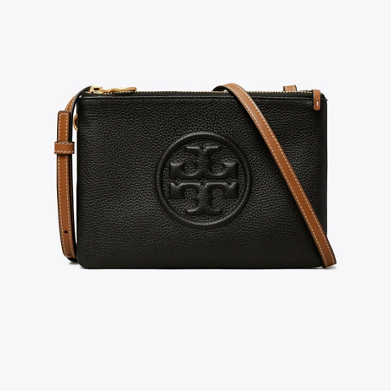 toryburch汤丽柏琦tb女包perrybomb07双拉链斜挎包双tlogo女包