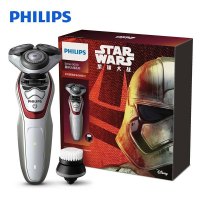 飞利浦（PHILIPS）电动剃须刀 XZ5800/69 全身水洗干湿两用充电式三刀头 旋转式刮胡刀 星球大战系列法斯马版