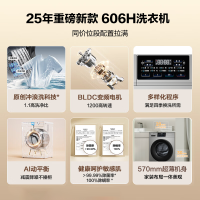 海尔(Haier)初色系列 10公斤 变频 全自动 滚筒洗衣机 除菌 XQG100-606H