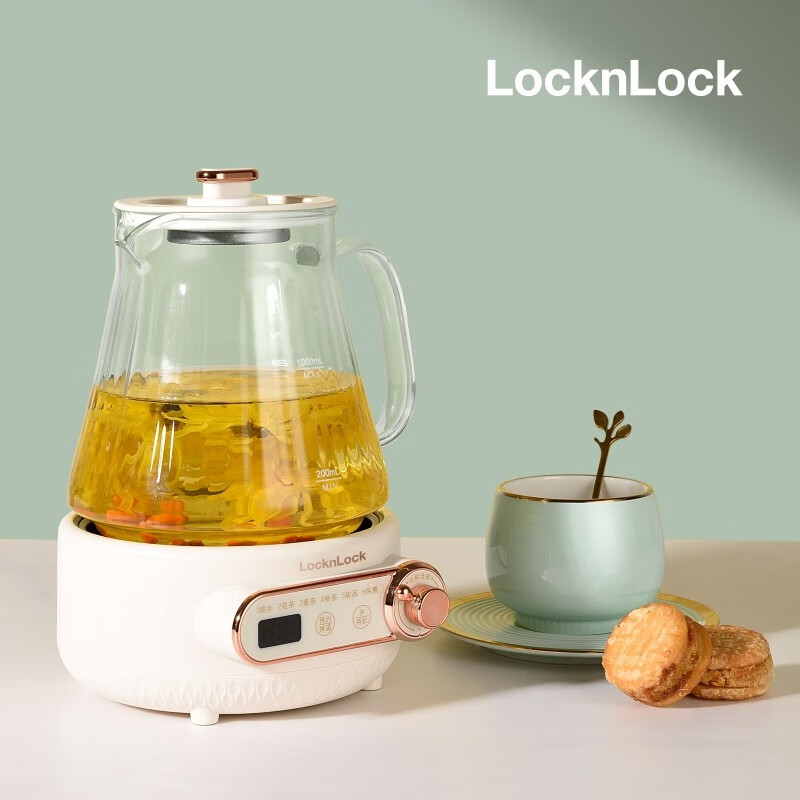 乐扣乐扣(LOCK&LOCK) EJK3415WHT 多功能养生壶 电炖杯 1000ml容量 白色高清大图