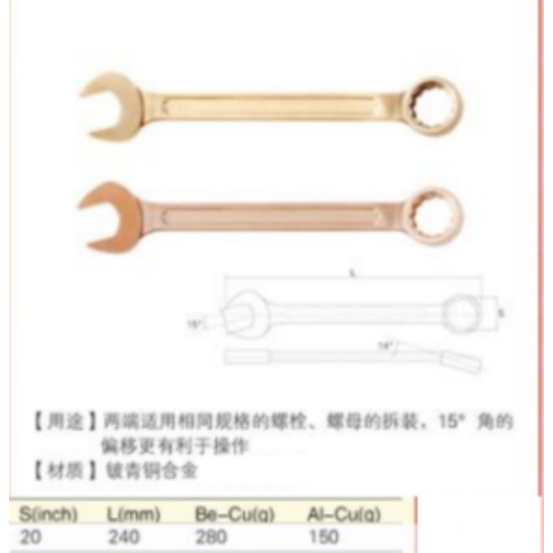 四凯两用扳手SK-OS-035高清大图