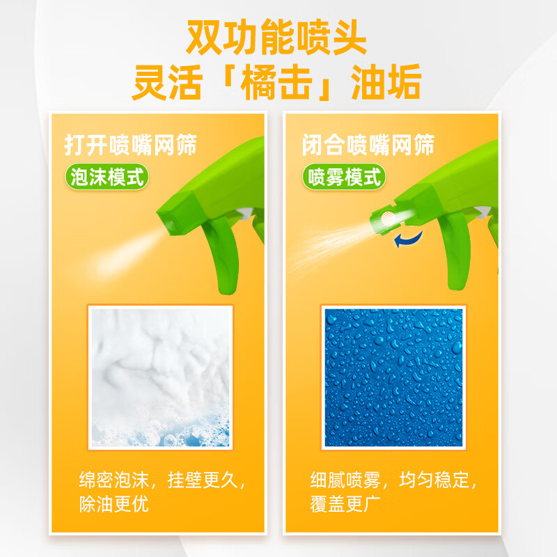 水卫仕(SHUIWEISHI) 厨房重油污净480g*1瓶带喷头高清大图