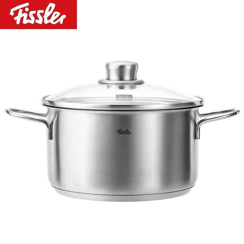 菲仕乐(Fissler) 和风系列20厘米双耳汤锅带玻璃盖EM0511120000-G银色