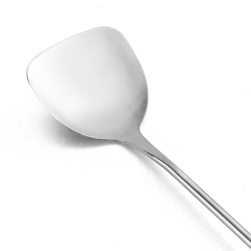 康巴赫304不锈钢铲胡桃木手柄隔热防烫耐高温煎铲铁锅不锈钢炒菜铲子