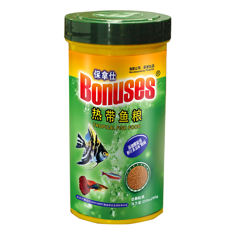 保拿仕热带鱼粮微颗粒小型鱼饲料孔雀鱼慈鲷神仙薄片增色热带鱼食高清大图
