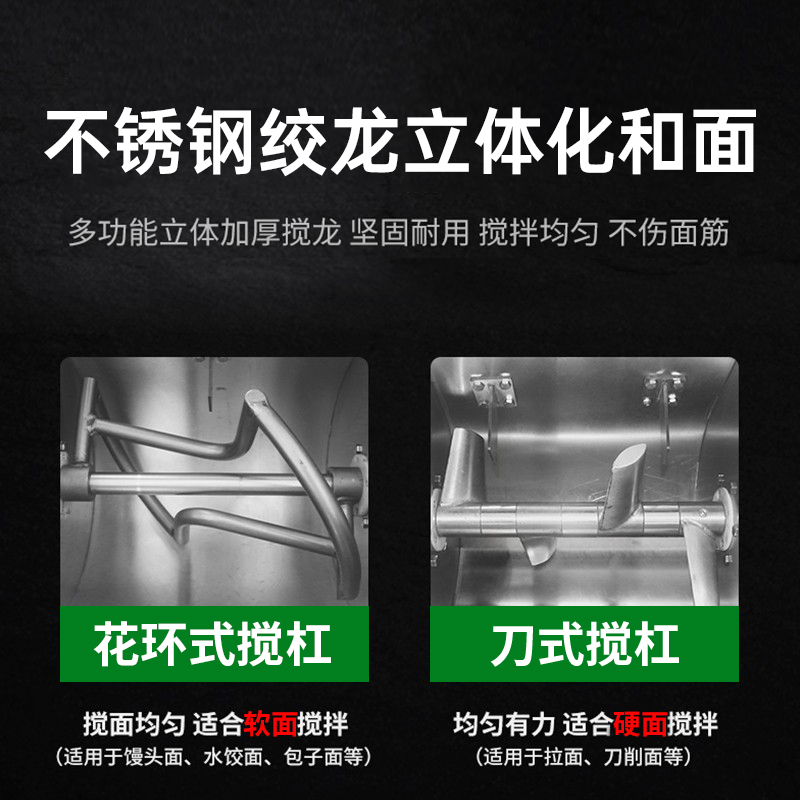 意黛斯(YIDAISI)商用低噪音和面机 饭店食堂揉面搅面机 50kg/次倒顺开关 YDSHWJ-50B高清大图