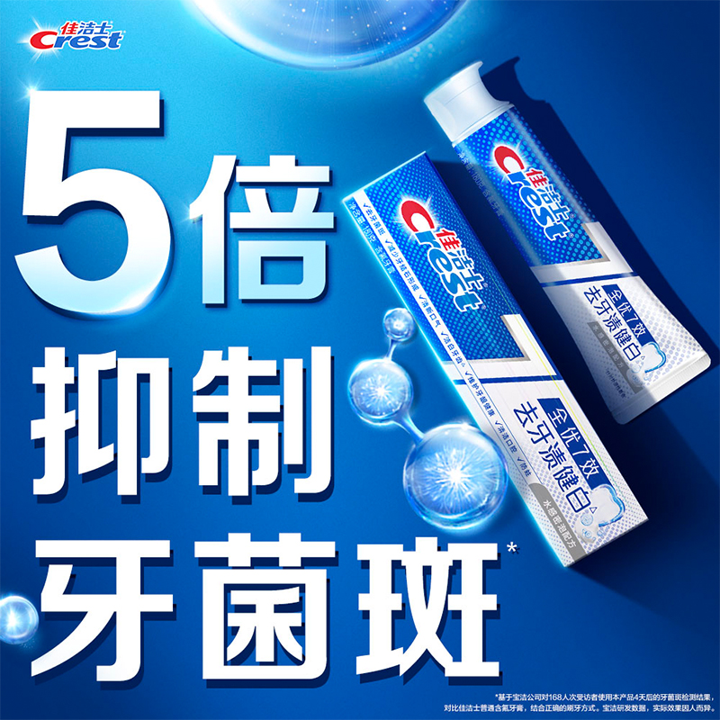 佳洁士 180g 全优7效去牙渍健白牙膏(单位:支)高清大图