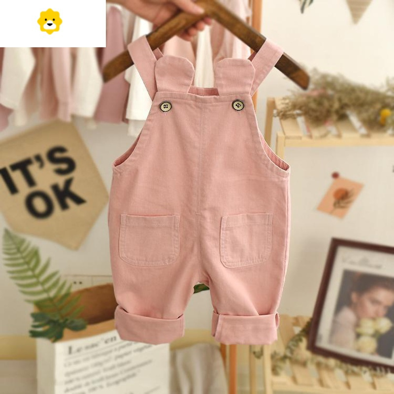 喻娄20新款儿童裤子宝宝背带裤男秋薄款洋气长裤外穿女童休闲裤报价_