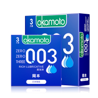 冈本okamoto OK 避孕套 003系列薄至 0.03超润滑3片装/盒 岡本超薄延时男女情趣安全套套成人计生用品
