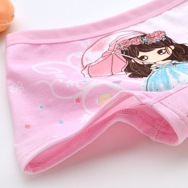 促销4条装女童纯棉内裤女孩平角裤宝宝三角内裤儿童内衣裤中大童短裤