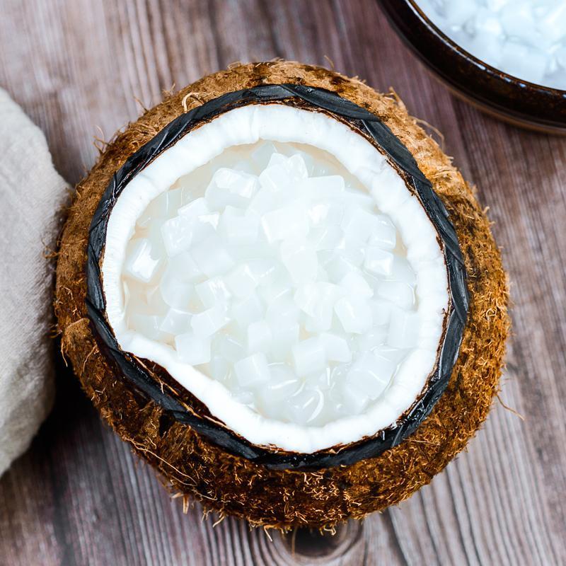 超欢珍珠椰果奶茶专用500g小袋装家用糖蜜原味椰果粒奶茶店专用 超欢