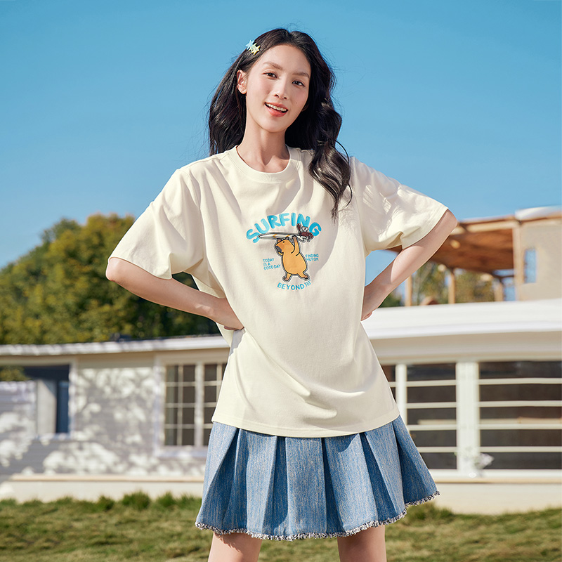 361°运动t恤男女同款夏季新款上衣圆领透气速干情侣款印花短袖高清大图