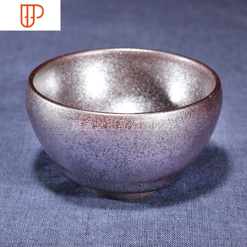 柴烧建盏龙窑釉下彩旅行茶具品茗杯单个礼盒装单杯建阳盏杯茶盏品旅行