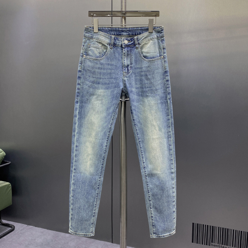 奢侈品欧货秋冬牛仔裤男直筒宽松小脚弹力高端潮牌新款香港_219_755高清大图