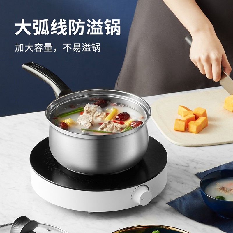 COOKER KING 炊大皇 美式不锈钢奶锅16cm WG16348高清大图