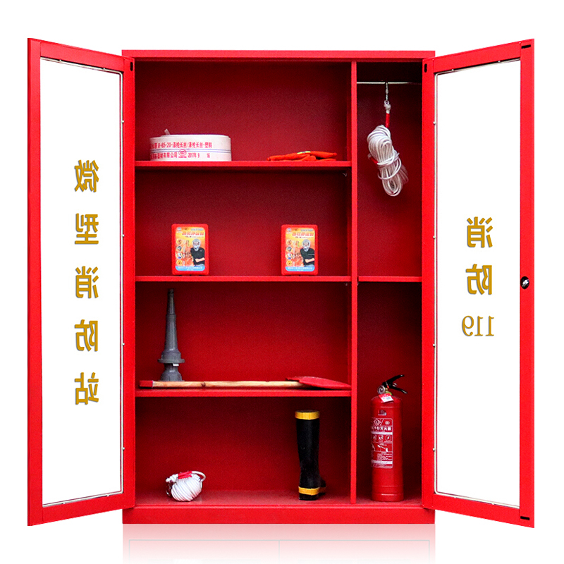 全简消防柜器材柜微型消防站应急工具柜展示柜灭火器存放柜1800*1200*400mm