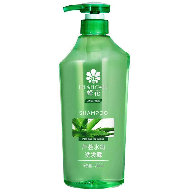 750ml*2瓶装 蜂花(BEE & FLOWER)水润洗发露芦荟洗发露洗发水