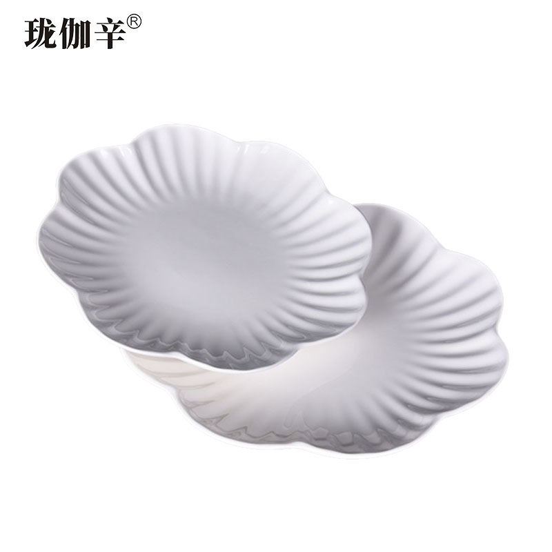 珑伽辛 陶瓷餐具百合盘 菜盘 10英寸/个高清大图