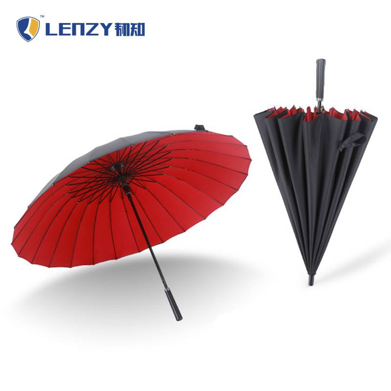 LENZY 韧知 雨伞 24骨双层-酒红/把高清大图