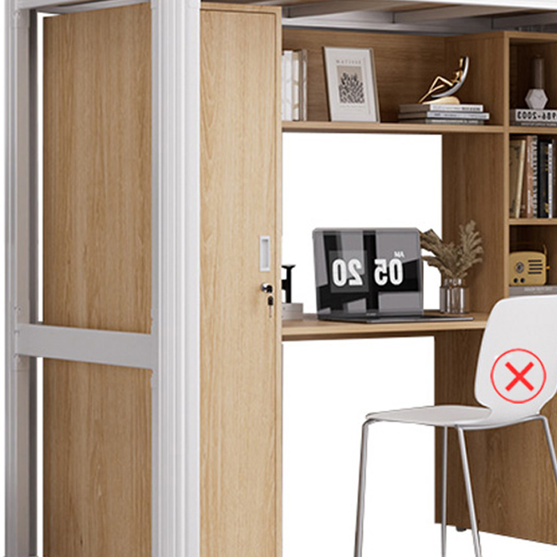 烁恒 宿舍床 床+木质柜子+桌+书架+桌下柜 套高清大图