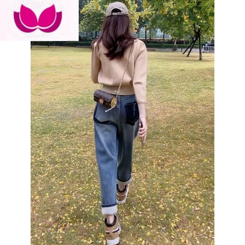 七斓早春季2023大码女装微胖减龄茶系穿搭一整套搭高级感上衣套装图片