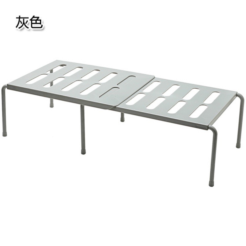 可伸缩置物架厨房用品收纳架橱柜分层收纳架省空间调味架收纳层架三维工匠 灰色