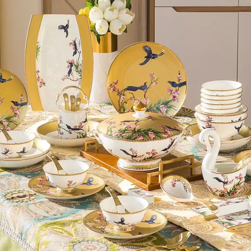 北国风光 骨瓷餐具 喜上眉梢TS-0060P 套高清大图