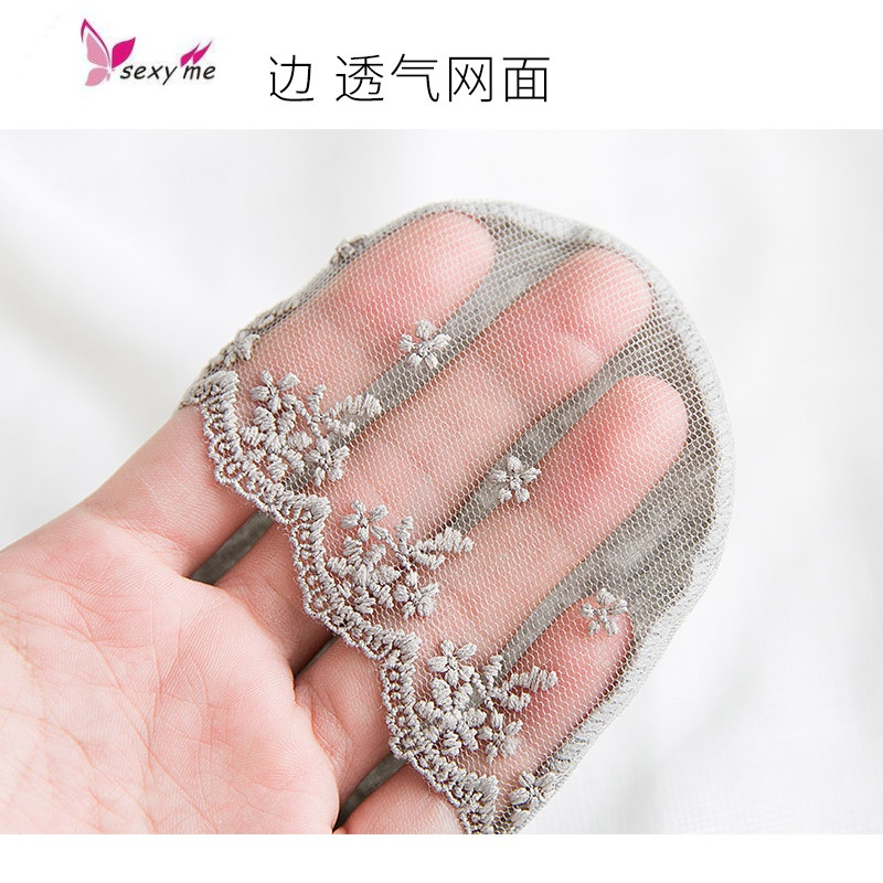 船袜女蕾丝袜子女袜底浅口全隐形薄款硅胶防滑高跟鞋短袜夏季女袜 FISH BASKET丝袜