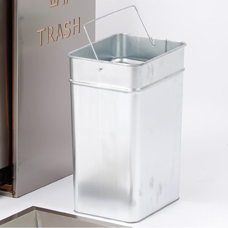 立式不锈钢垃圾桶 33*33*77cm高清大图