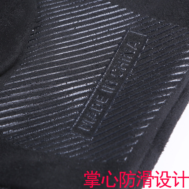 慕熙威尔手套男女秋冬季加绒保暖帅气开车触屏韩版潮麂皮绒骑行手套长指户外运动登山漏2指快递外卖员高清大图