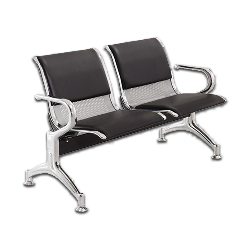 富和美(BNF)连排椅铁长椅子公共办场所接待等候车站连体机场椅公共椅113排椅办公椅 皮艺扶手双人位高清大图