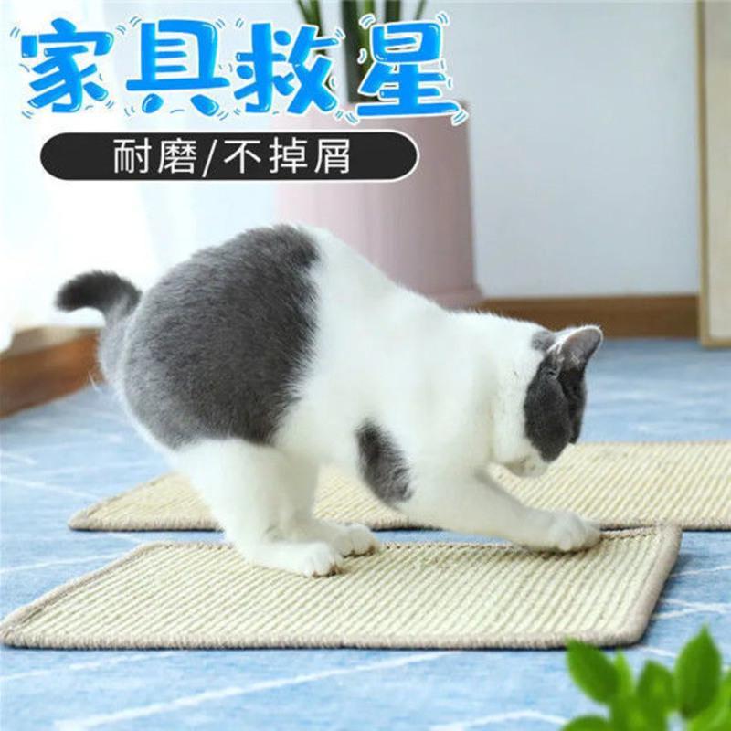30*40(锁边)颜色随机 猫抓板耐磨防抓剑麻垫子保护沙发猫爪器磨爪垫猫咪用品宠物猫玩具