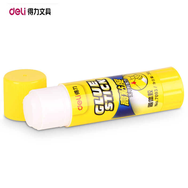 [精选]得力7093 强力固体胶 36g大号胶棒 办公专用 无甲醛配方(12只装)