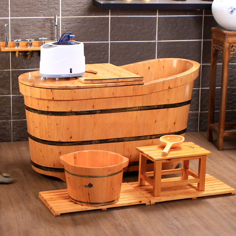 香柏木桶浴桶闪电客熏蒸泡澡木桶成人洗澡盆浴缸大人全身沐浴泡澡桶