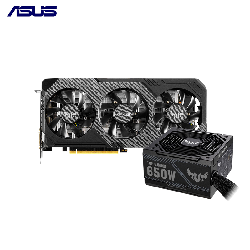 华硕TUF3-GeForce GTX 1660 SUPER-O6G显卡+华硕650W突击手铜牌电源