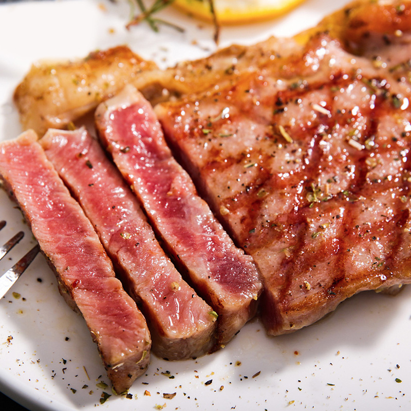 大牧汗 巴西眼肉牛排套餐750g 5片装 原切进口牛排 生鲜