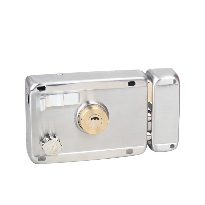 包铜芯工程左开无边外装门锁老式门锁木门铁门锁老式房门锁室内房门锁