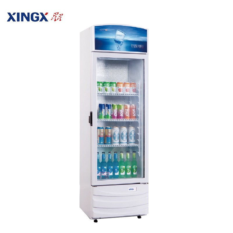 星星(XINGX) 立式冷柜 玻璃门展示柜 饮料冷藏保鲜陈列柜 单门冷柜 373升 LSC-373G(NY)