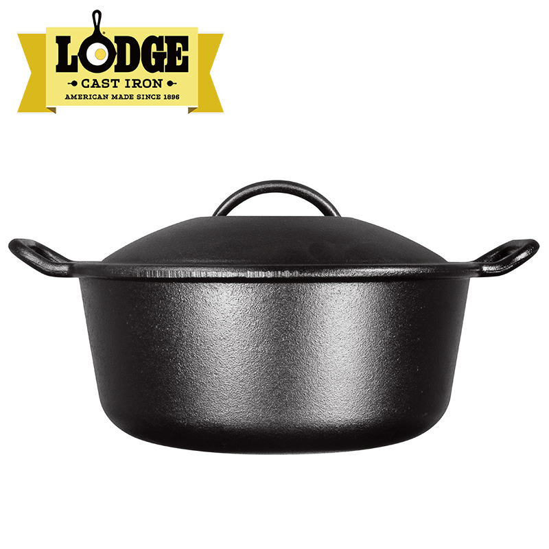 LODGE[美国进口]洛矶铸铁锅炖锅不粘锅无涂层电磁炉汤锅家用P10D3