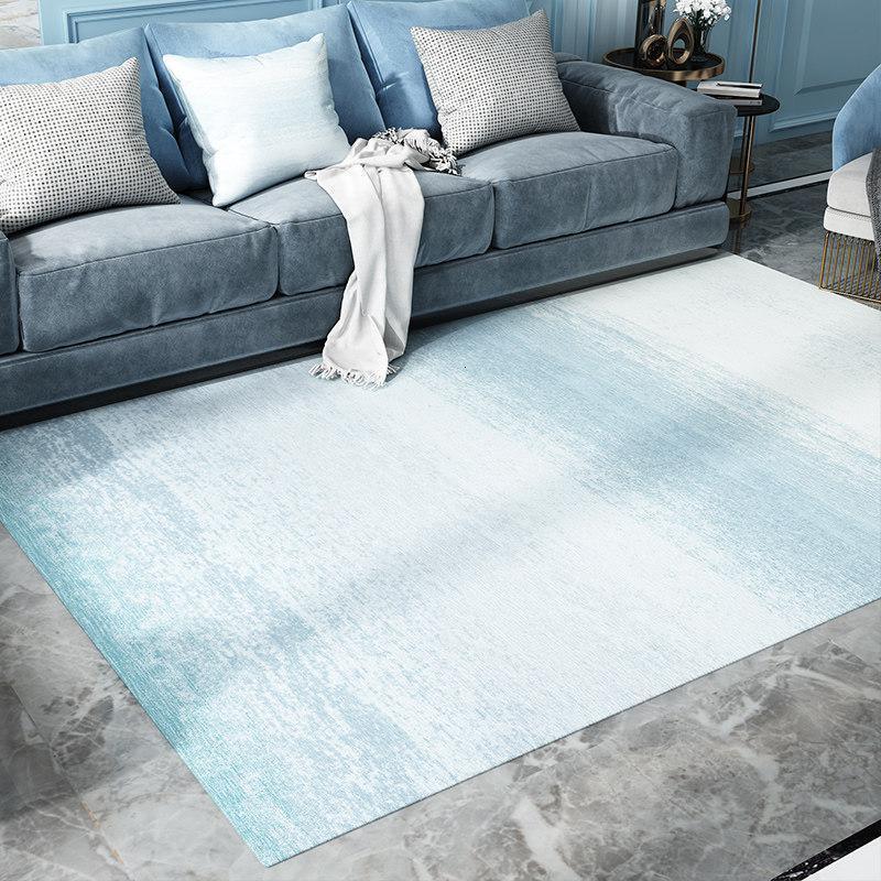 美帮汇加厚客厅地毯羊羔绒现代中式北欧简约沙发垫卧室家用茶几毯满铺 蓝调记忆 200×250CM