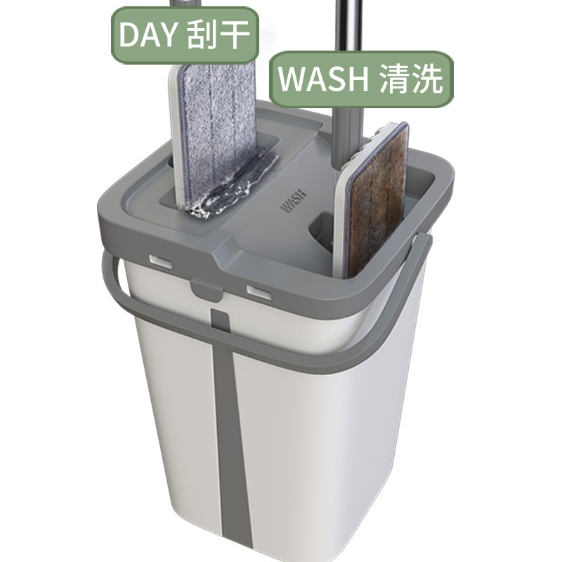 利临刮刮桶免手洗平板吸水拖把墩布桶家用干湿两用好神拖懒人拖布抖音擦地托把网红甩水平拖
