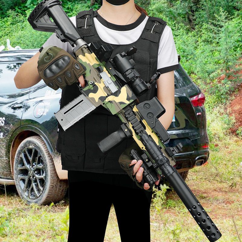 儿童枪玩具男孩416突击步抢m和平精英电动连发软弹枪吃鸡全套装备